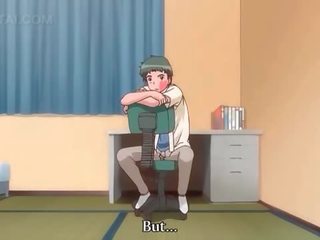 Kaakit-akit anime kasambahay pagbibigay bj sa knees at pakikipagtalik mahirap