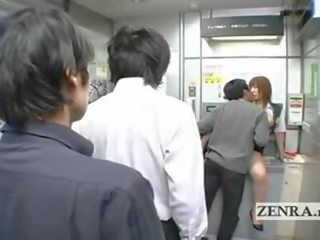 Bizarné japonské pošta kancelária ponúk prsnaté orál špinavé film bankomat