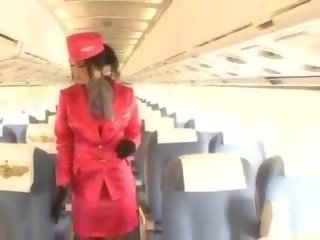 Enticing air hostess gets fresh ak döl aboard