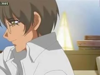 Sperma explosion för charmig animen tonårs